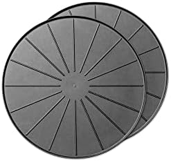 WeatherTech 15" Plant Mats/Coasters - for Floor Protection from Planter Spills, leaks and Soil (8A15CST2PKBK)- Black (2-Pack) by WeatherTech