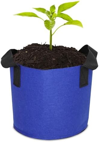 Grow Bags,Growing Pot Bags Garden Grow Bag Indoor Outdoor Fabric Aeration Plant Pot Container Flower Vegetable Pouch (Dark Blue,12Gallon) by RBCFHI
