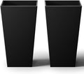 SnugNiture Taper Tall Planters 30 Inch Set of 2, Large Planter for Indoor Outdoor Plants, Modern Flower Pot Containers Large Decorative Tree Planter, Black by snugniture