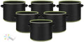 MEKOLIFE 6-Pack 5 Gallon Fabric Grow Bags, Breathable Planters with Handles by Createagardenyoulove