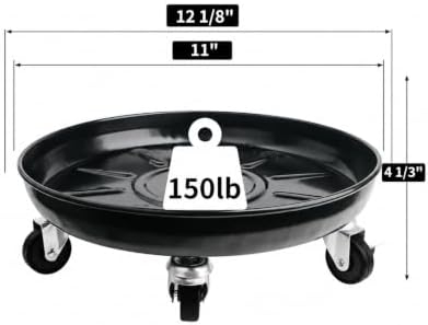 Heavy-Duty Plant Caddy with Wheels 12 Inch, 360° Lockable Caster,Outdoor Rolling Plant Dolly That is Not Easily Rusted, Indoor Metal Plant Cart with Rollers, Plant Pot Trolley, Black 3Pack - Image 3