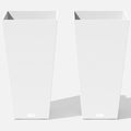 Veradek V-Resin Indoor/Outdoor Taper Planter, Set of 2 (30 inch, White) by VeradekOutdoor