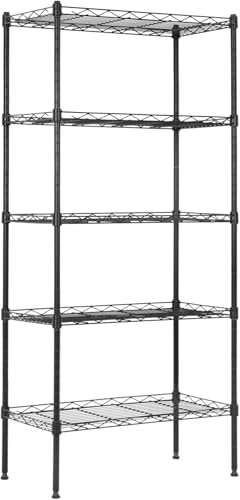 Meet perfect 5-Tier Wire Shelving Unit, 750 lb, 21.5 x 11.6 x 47.6 in by Meet+perfect