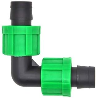 (100-Pack) Drip Irrigation Tubing Elbow - 1/2" Universal Perma Connector Barbed Locking Fitting - Fits All Brands 16-17mm Drip Tape & Tubing (100, Elbow) by OneStopOutdoor