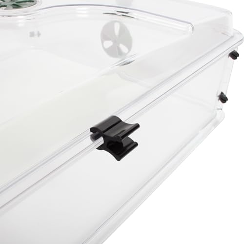 EarlyGrow 95457 24" x 15" x 16.75" Domed Propagator, Green, 3 Side Extenders and Locking Clip Set - Image 4