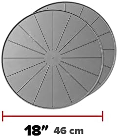 WeatherTech 18" Plant Mats/Coasters - for Floor Protection from Planter Spills, leaks and Soil (8A18CST2PKGR)- Grey (2-Pack) - Image 2