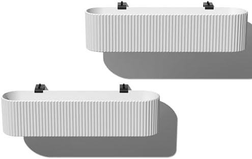 Veradek Demi Series Railing Planter - Round Window Box with Bracket by VeradekOutdoor