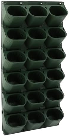36-Pot Wall Mounted Planter – Vertical Wall Planter with Water Storage Layer, Stackable Flower Pot Holder for Indoor Outdoor Garden Balcony (12 * 3-Pot) (Army Green) - Image 7