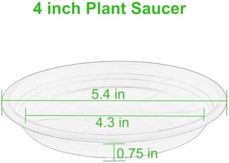 6 Pack of 4 inch Plant Saucer, Large Plant Tray, Heavy Sturdy Plant Drainage Tray for Indoors, Bird Bath Bowls, Sturdy Plastic Pot Tray for Planter (Gray) - Image 2