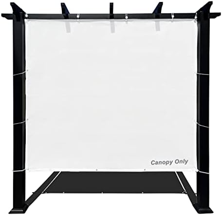 Alion Home Sun Shade Panel Privacy Screen with Grommets on 4 Sides for Outdoor, Patio, Awning, Window Cover, Pergola (8' x 8', White) by ALIONHOME