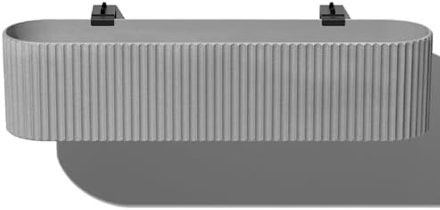 Veradek Demi Series Railing Planter - Round Window Box with Bracket by VeradekOutdoor