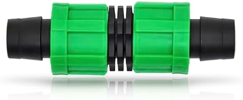 (50-Pack) Drip Irrigation Tubing Coupling - 1/2" Universal Perma Connector Barbed Locking Fitting - Fits All Brands 16-17mm Drip Tape & Tubing (50, Coupling) by OneStopOutdoor