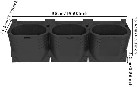 36-Pot Wall Mounted Planter – Vertical Wall Planter with Water Storage Layer, Stackable Flower Pot Holder for Indoor Outdoor Garden Balcony (12 * 3-Pot) (Black) - Image 2