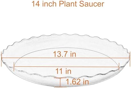 4 Pack of 14 inch Plant Saucer Plant Tray, Plastic Plant Saucer, Heavy Duty Plant Tray for Pots, Plant Saucers for Indoors Planter, Garden Water Plate Bowls for Gallon Grow Bags (Brown) - Image 2