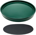 Yukfona Ceramic Plant Saucer Tray 1 Pcs 12 Inch Green, 12.5" OD x11.9 ID x1.6 Deep| Fits Flower pots Bottom≤ 11.9", Heavy Duty Glazed Round Planter Drip with Catch Basin for Indoor Outdoor Plants by YUKFONA