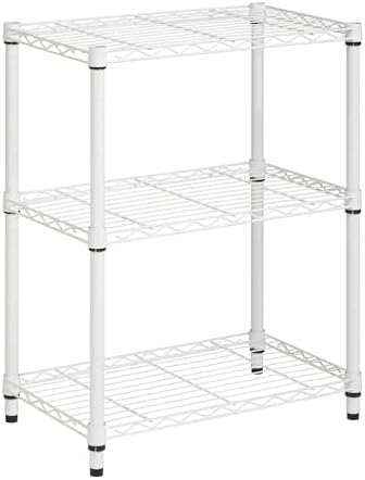 Honey-Can-Do 3-Tier White Wire Shelf, NSF, 250 lb/Shelf, 14x24x30 in - Image 4