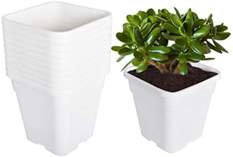 Square Nursery Pots Plant Pots Grow Pots Nursery Container Fit for Planting Soil Plants 0.63 Gallon 10Pcs by Unknown