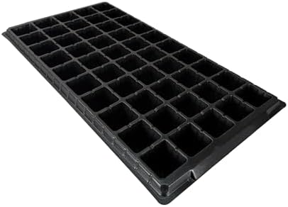 Green Oasis 50-Cell Seed Starter Trays - Heavy Duty Plastic Nursery Propagation Trays with Drainage Holes, Reusable, Fits Standard 1020 Flat Trays, Black (20) - Image 2