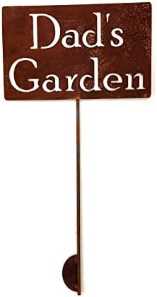 Family Name Gift Garden Stake 20 to 33 Inches Tall (Dad's Garden, Medium 23" Tall) - Image 2