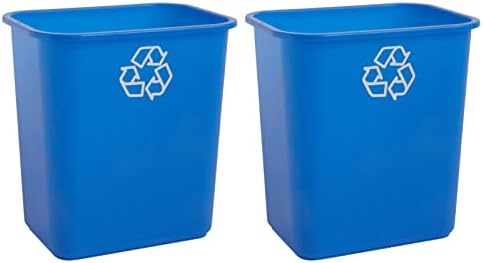 United Solutions 7.7 Gallon Recycling Wastebasket, 2 Pack, Blue, Under Desk by UNITEDSOLUTIONS