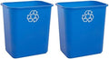 United Solutions 7.7 Gallon Recycling Wastebasket, 2 Pack, Blue, Under Desk by UNITEDSOLUTIONS