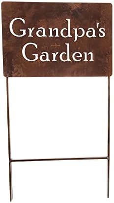 Family Name Gift Garden Stake 20 to 33 Inches Tall (Grandpa's Garden, XL 33" Tall) - Image 2