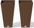 Veradek V-Resin Indoor/Outdoor Taper Planter, 2-Pack (26 inch, Espresso) by VeradekOutdoor