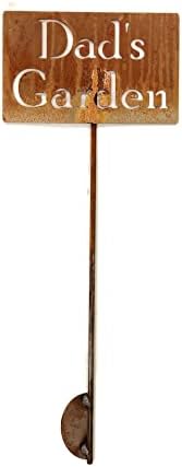 Family Name Gift Garden Stake 20 to 33 Inches Tall (Dad's Garden, Small 20" Tall) - Image 2