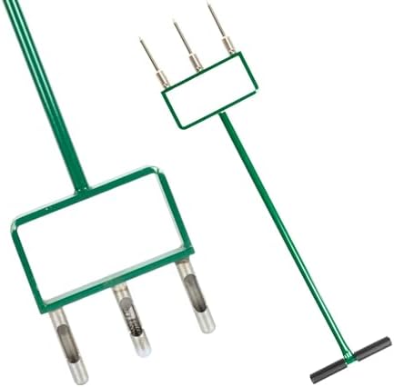 Landzie - Lawn Aerator Tool 42" Set, Hollow & Spike Tines by LANDZIE