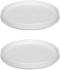 2 Pack Plant Water Catcher Tray - 7 Inch Ceramic Plant Saucer for Indoors/Outdoors, Round Flower Pot Saucer Plant Pot Saucer Plant Drip Trays for Potted Plants Drainage(Frosted White) by Fzfeiyy