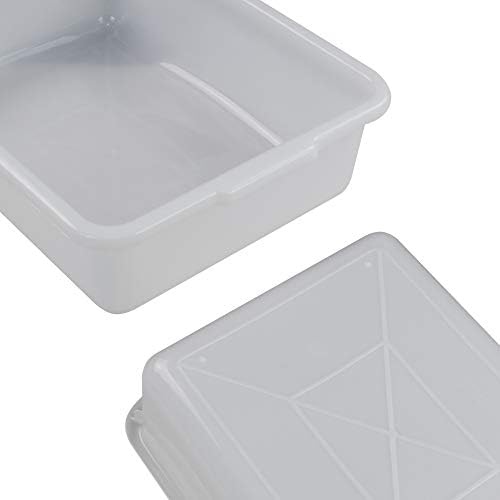 Wash Basin Tub, Plastic Dish Pan 8 Liter, White Bus Tubs, Set of 4 - Image 4
