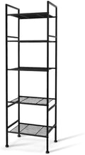 SUNLPH 5-Tier Wire Shelving Metal Rack Shelves, Standing Storage Shelf Units Flat for Laundry Bathroom Kitchen Pantry Closet Organization (Black, 16.9" L x 12.2" W x 53.4" H) by SUNLPH