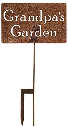 Family Name Gift Garden Stake 20 to 33 Inches Tall (Grandpa's Garden, Large 28" Tall) - Image 2