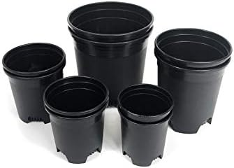 10 Pack Plastic Black Plant Pots Nursery Gardening Planters 4 in to 7.5 Inch Small Medium Plants 0.25 0.35 0.5 1 1.5 Gallon for Indoor and Outdoor Plants - Image 2