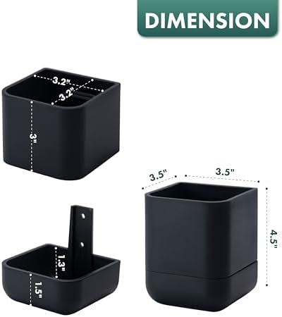 Phoenix Vine 3.5 Inch Wall Mounted Self-Watering Planter Pot for Indoor Houseplants and Herbs | Hanging Planter for Window Sills, Bathroom Walls, Home & Office Décor, Black, Set of 3, 01-A-E-3 - Image 3