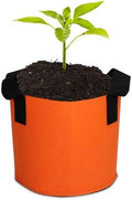Grow Bags,Growing Pot Bags Garden Grow Bag Indoor Outdoor Fabric Aeration Plant Pot Container Flower Vegetable Pouch (Dark Orange,2 Gallon) by RBCFHI