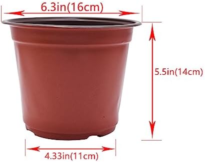 100 PCS 6 Inches Plastic Plant Nursery Pots, Reusable Plastic Pots for Succulents, Seedlings, Cuttings, Transplanting,Seedlingswith Drainage Holes - Image 2