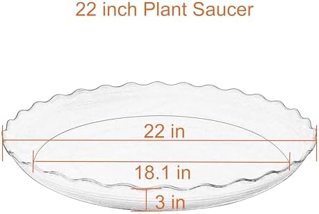 2 Pack of 22 inch Plant Saucer Plant Tray, Plastic Plant Saucer, Heavy Duty Plant Tray for Pots, Plant Saucers for Indoors Planter, Garden Water Plate Bowls for Gallon Grow Bags (Black) - Image 2