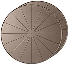 WeatherTech 18" Plant Mats/Coasters - for Floor Protection from Planter Spills, leaks and Soil (8A18CST2PKTN)- Tan (2-Pack) by WeatherTech
