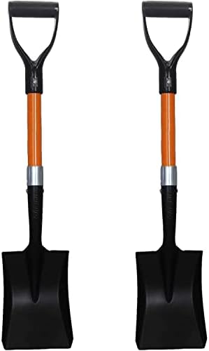 AshmanOnline Medium Square Shovel (2 Pack), 27 Inch, Sturdy, Comfortable Handle, Built to Last by AshmanOnline
