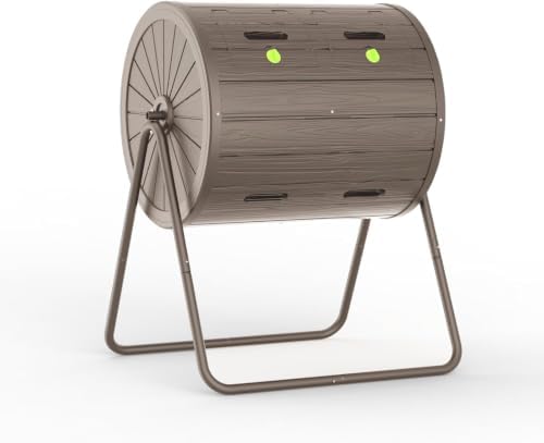 PatioZen Compost Bin 43 Gallon Outdoor, Grey by OutdoorLivingPerfected