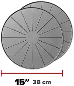 WeatherTech 15" Plant Mats/Coasters - for Floor Protection from Planter Spills, leaks and Soil (8A15CST2PKGR)- Grey (2-Pack) - Image 2