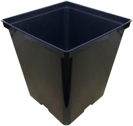 1/2 Gallon Square Nursery Pots 48PCS Black Thick Durable Plastic Flower Pots with Drainage Holes, Reusable Seedling propogation Starter Pots for Indoor Plants, Transplanting, Succulents by TopoGrow