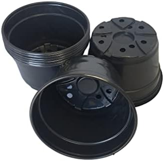 8" Mum Pot - Black Plastic Landmark Plastics - Nursery Pot (100) by Landmark+Plastics