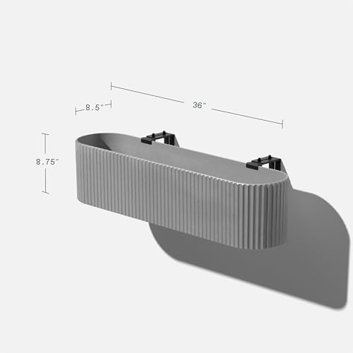 Veradek Demi Series Railing Planter - Round Window Box with Bracket - Image 3