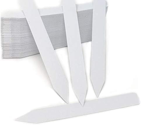 100 Pcs 5 Inch Plastic Plant Nursery Garden Labels Pot Marker Garden Stake Tags White (100) by ILUVUMOREI