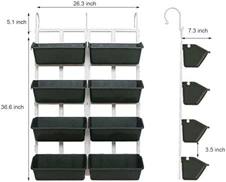 8 Pockets Vertical Garden Wall Planter Raised Beds Hanging Planter Wall Mounted Flower Beds for Flowers Vegetables Herb - Image 5