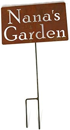 Family Name Gift Garden Stake 20 to 33 Inches Tall (Nana's Garden, Large 28" Tall) - Image 2