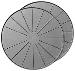 WeatherTech 15" Plant Mats/Coasters - for Floor Protection from Planter Spills, leaks and Soil (8A15CST2PKGR)- Grey (2-Pack) by WeatherTech