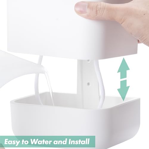 Phoenix Vine 4.5 Inch Wall Mounted Self-Watering Planter Pot for Indoor Houseplants and Herbs | Hanging Planter for Window Sills, Bathroom Walls, Home & Office Décor, White, Set of 4, 01-B-D-4 - Image 5